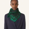 Foulard en soie imprimé léopard