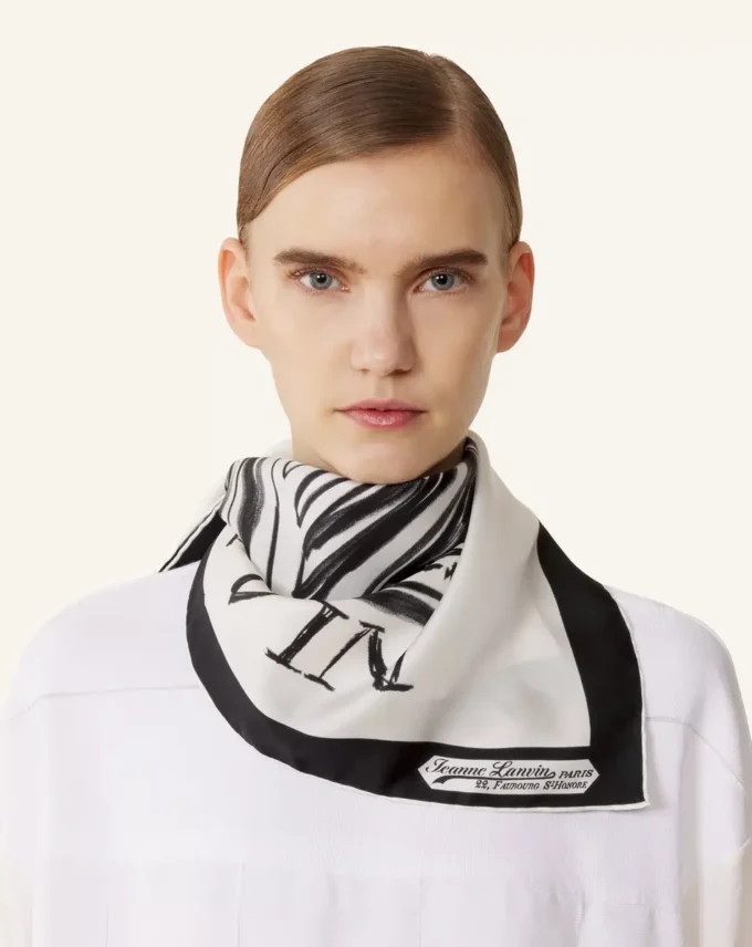 Foulard en soie imprimé Mother & Child