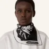 Foulard en soie imprimé Mother & Child