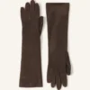 Gants longs et fins en daim