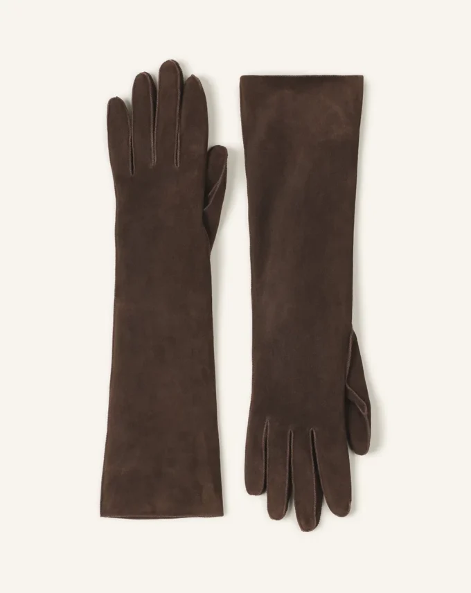 Gants longs et fins en daim