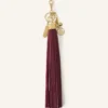 Grand pompon en cuir pour sac