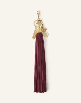 Grand pompon en cuir pour sac