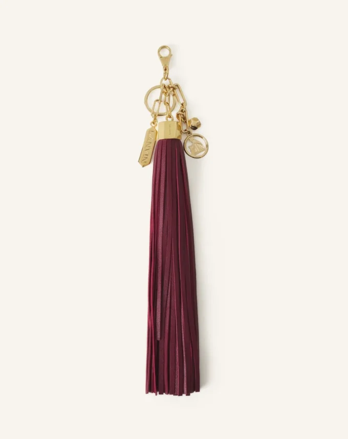 Grand pompon en cuir pour sac
