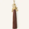 Grand pompon en cuir pour sac