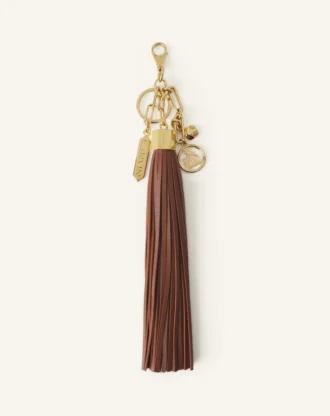 Grand pompon en cuir pour sac