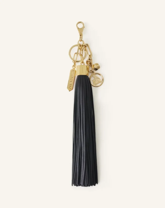 Grand pompon en cuir pour sac