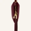 Grand pompon en cuir pour sac