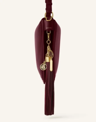 Grand pompon en cuir pour sac