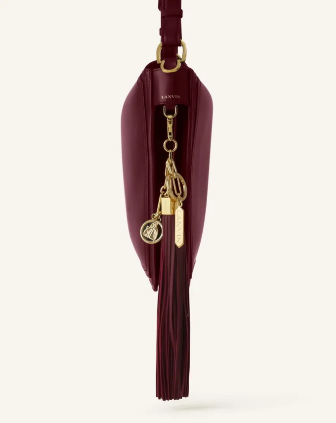 Grand pompon en cuir pour sac