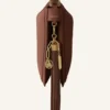 Grand pompon en cuir pour sac