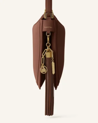 Grand pompon en cuir pour sac