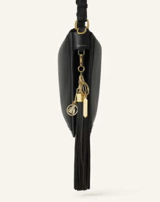 Grand pompon en cuir pour sac