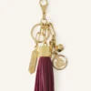 Grand pompon en cuir pour sac