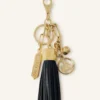 Grand pompon en cuir pour sac