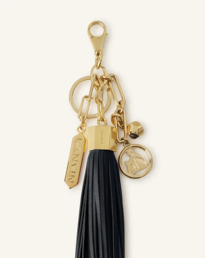 Grand pompon en cuir pour sac