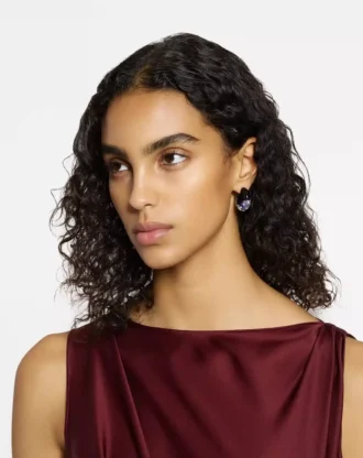 Grandes boucles d&rsquo;oreilles créoles Fargo en strass
