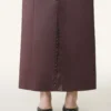 Jupe droite en coton et viscose