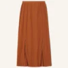 Jupe midi en charmeuse