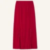 Jupe midi en charmeuse