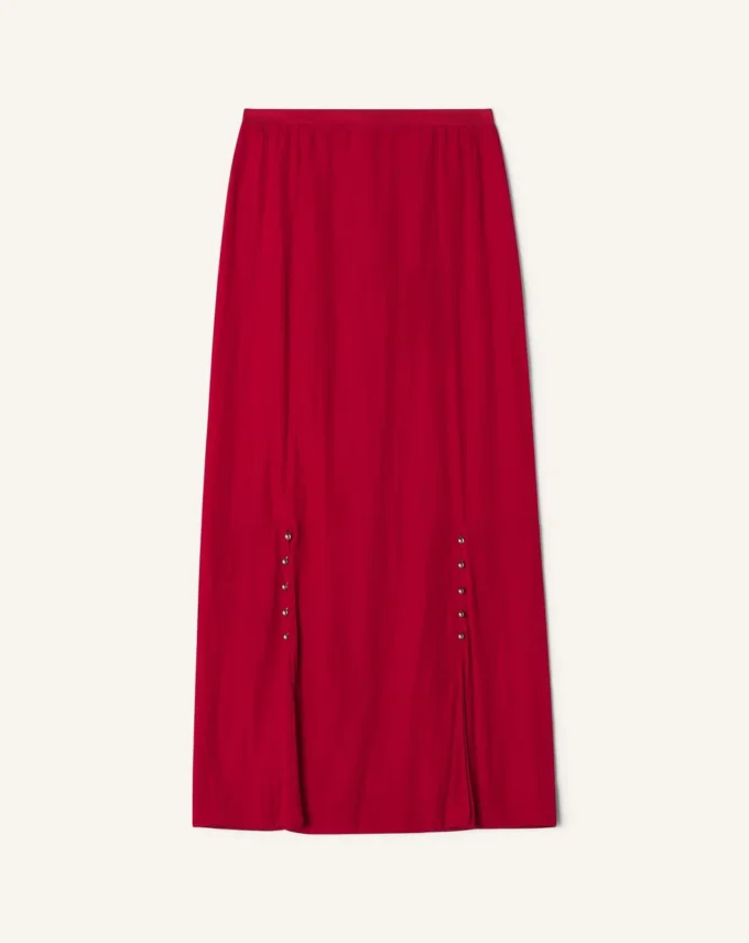 Jupe midi en charmeuse