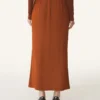 Jupe midi en charmeuse