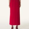 Jupe midi en charmeuse