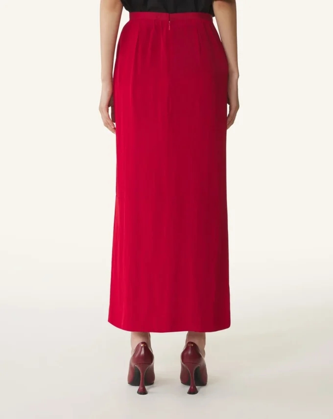 Jupe midi en charmeuse