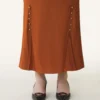 Jupe midi en charmeuse