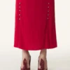 Jupe midi en charmeuse