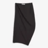 Jupe midi en laine et viscose