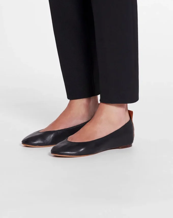 Les ballerines en cuir
