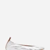 Les ballerines plates en cuir métallisé