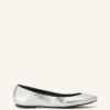 Les ballerines plates en cuir métallisé