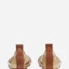 Les ballerines plates en cuir métallisé