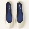 Les ballerines plates en cuir métallisé