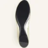 Les ballerines plates en cuir métallisé