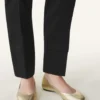 Les ballerines plates en cuir métallisé