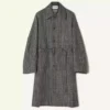 Manteau en laine à carreaux