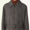 Manteau en laine à carreaux