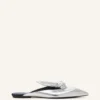 Mule Midnight Step Bow en cuir métallisé