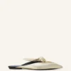 Mule Midnight Step Bow en cuir métallisé