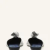 Mule Midnight Step Bow en cuir métallisé