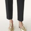 Mule Midnight Step Bow en cuir métallisé