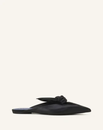 Mules Midnight Step en cuir avec nœud