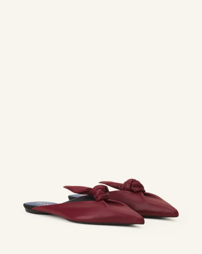 Mules Midnight Step en cuir avec nœud