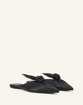 Mules Midnight Step en cuir avec nœud