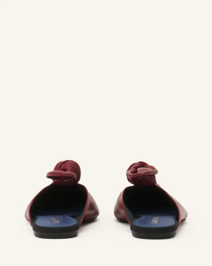 Mules Midnight Step en cuir avec nœud