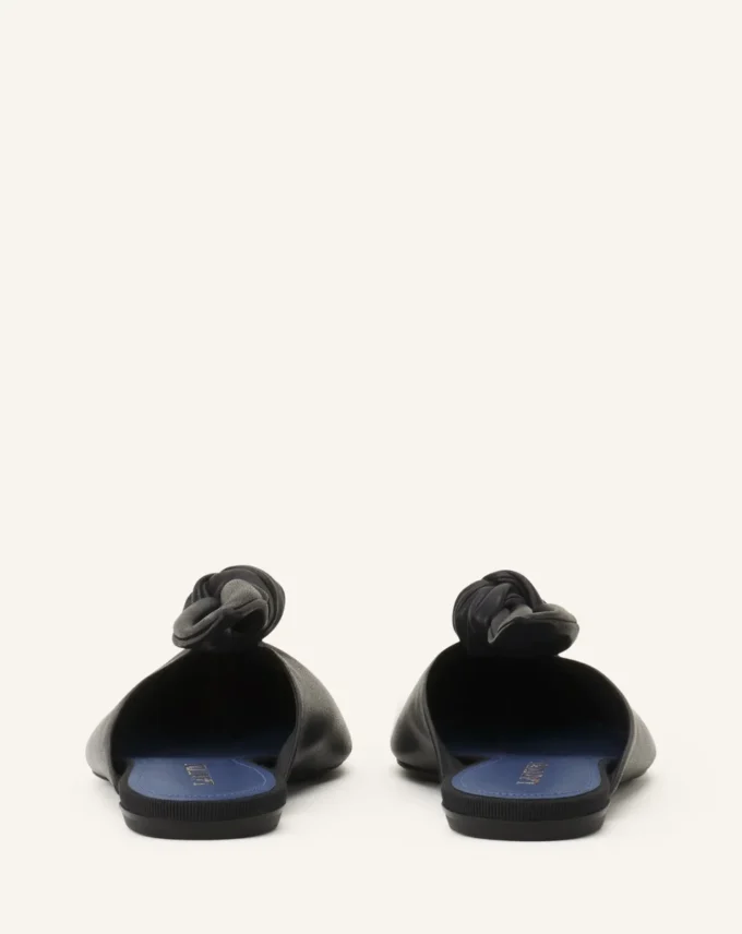Mules Midnight Step en cuir avec nœud