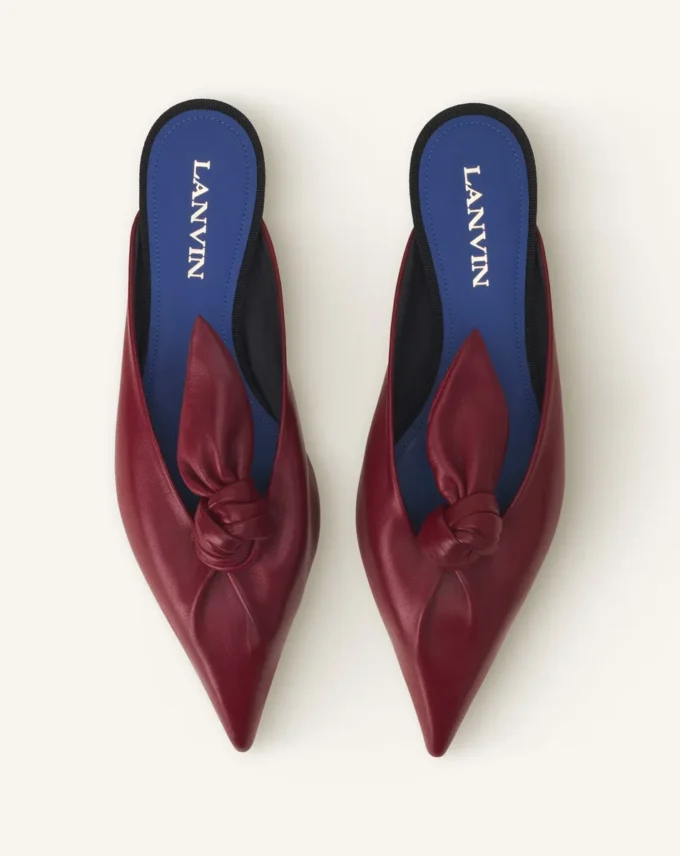 Mules Midnight Step en cuir avec nœud
